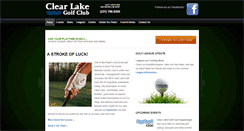 Desktop Screenshot of clearlakegolfclub.com