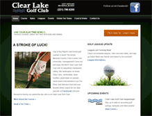 Tablet Screenshot of clearlakegolfclub.com